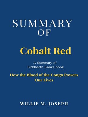 cover image of Summary of Cobalt Red by Siddharth Kara